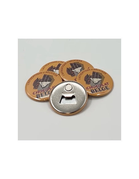 Magnet et décapsuleur 'Chocolat belge' artisan belge