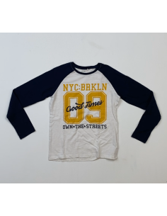 NYC:BRKLN T-shirt met lange...
