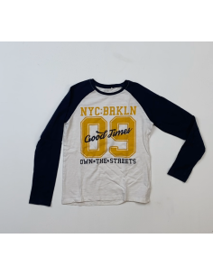 NYC:BRKLN T-shirt met lange... 2