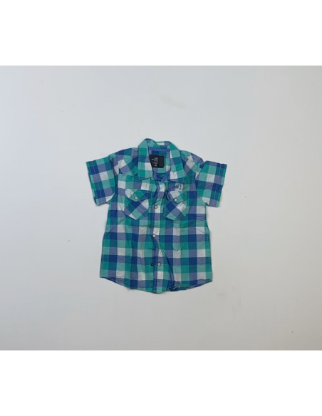 Groen en blauw geruit overhemd