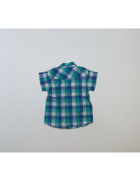 Groen en blauw geruit overhemd