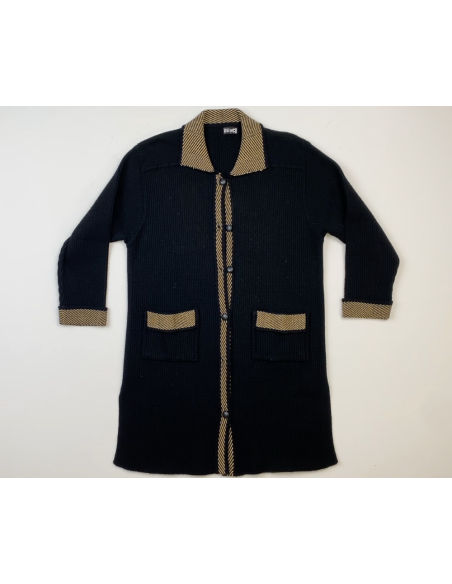 Zwarte en beige Wiemco jas