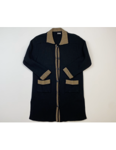 Zwarte en beige Wiemco jas 2