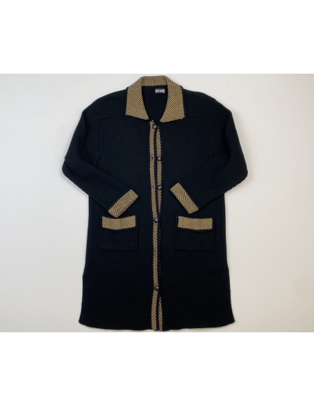 Zwarte en beige Wiemco jas