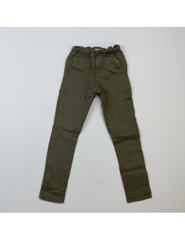 Olijfgroene slanke broek