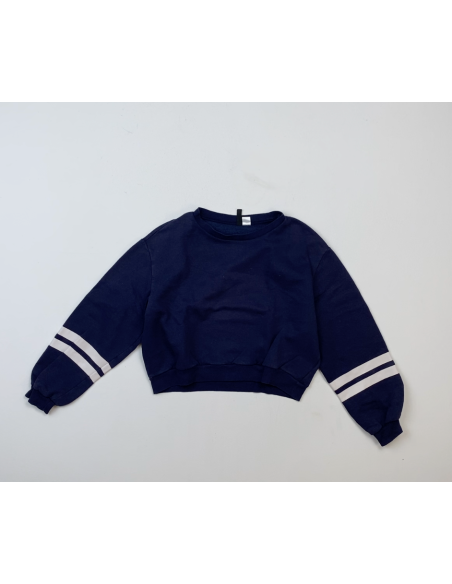 Marineblauwe cropped sweater