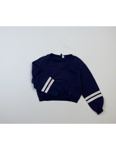 Marineblauwe cropped sweater