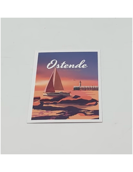 Carte postale ''Ostende'' - L'affiche Belge (prix pièce)