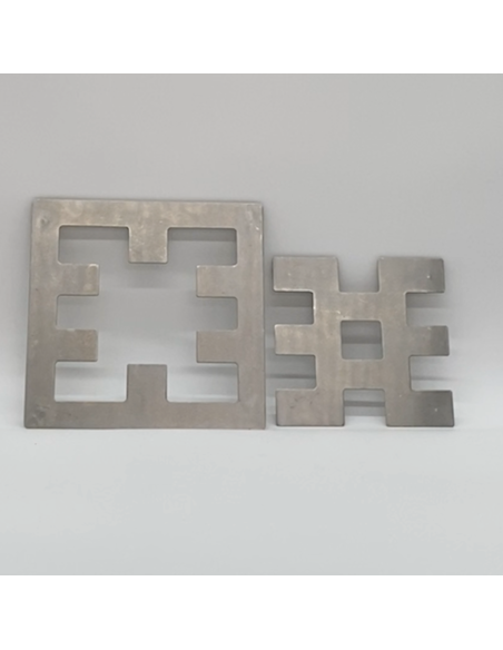 Support plat en métal