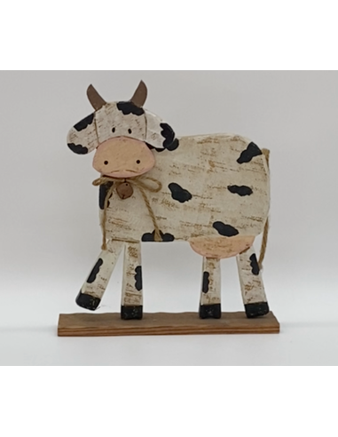 Vache décorative en bois
