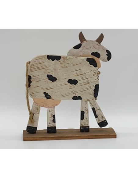 Vache décorative en bois