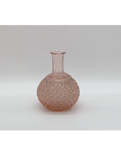 Flacon en verre rose