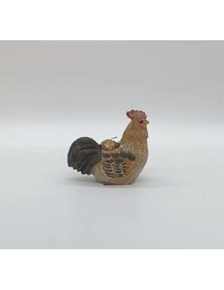 Poule décorative en bois