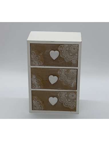 Petite commode décorative avec cœurs