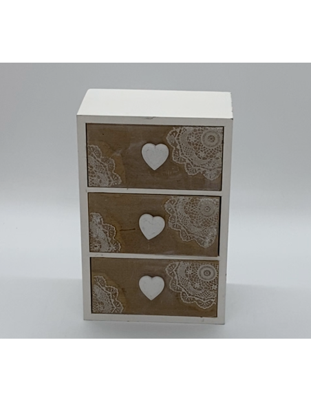 Petite commode décorative avec cœurs