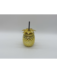 Objet décoratif ananas doré