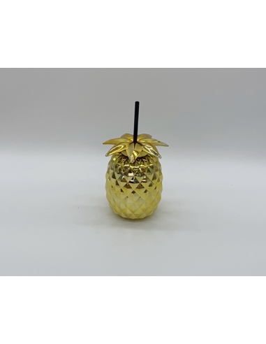 Objet décoratif ananas doré