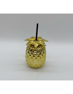 Objet décoratif ananas doré 2
