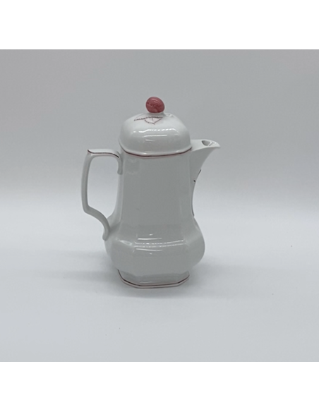 Witte porseleinen theepot