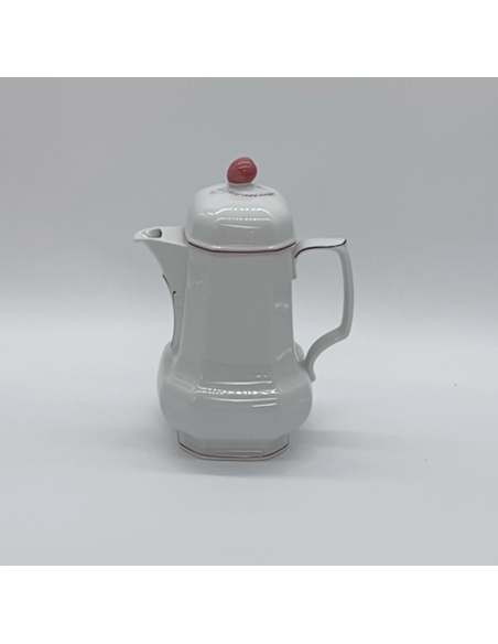 Witte porseleinen theepot
