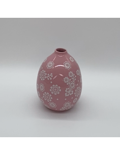 Roze keramische vaas