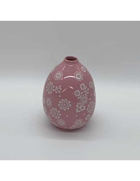 Roze keramische vaas