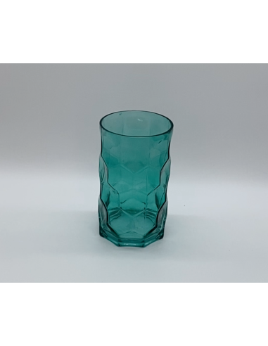 geslepen turquoise glazen vaas