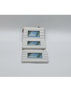 Witte drievoudige fotolijsten