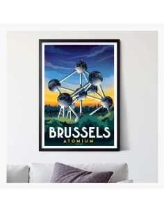 Poster van het Atomium in...