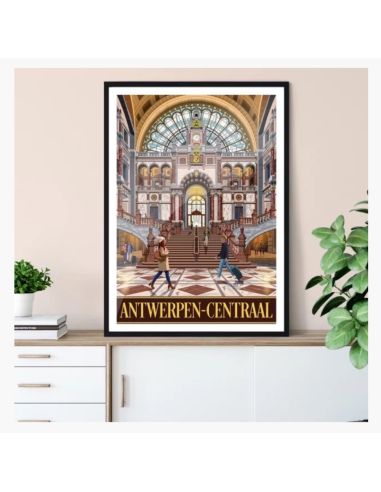 Affiche Antwerpen-Centraal -...
