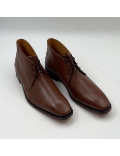 Bottes en cuir marron -...