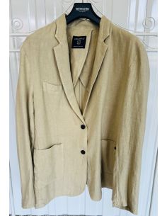 Beige linnen APC-jas -...