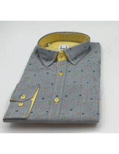 Chemise BAD à motifs jaunes...