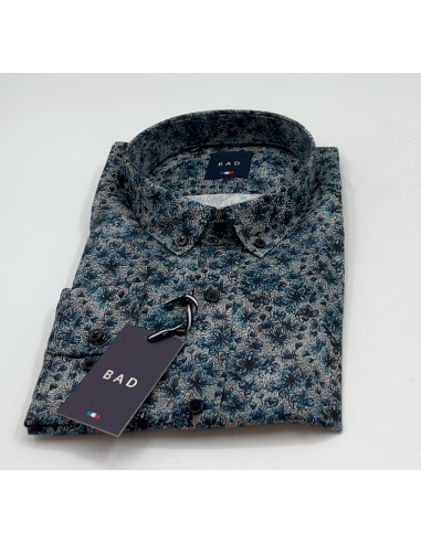 BAD merk shirt met blauwe patronen -...
