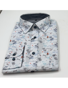 Chemise à motif tropical de...