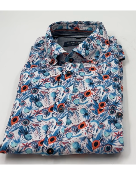 Casa Moda shirt met kleurrijke patronen - maat M 39/40