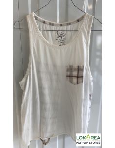 T-shirt dos nu carreaux