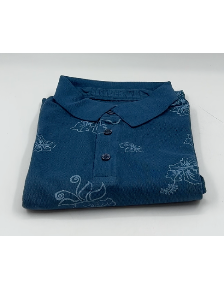 Polo Venti . coloris: bleu avec motifs. Taille 3 XL
