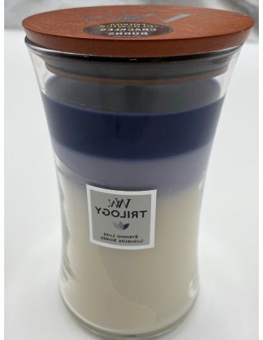 Woodwick kaars. Geur: Luxueuze avond:...