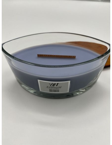 Woodwick kaars. Geur: Hypnoflore.