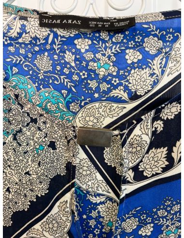 Tunique ZARA BASIC bleue à motifs