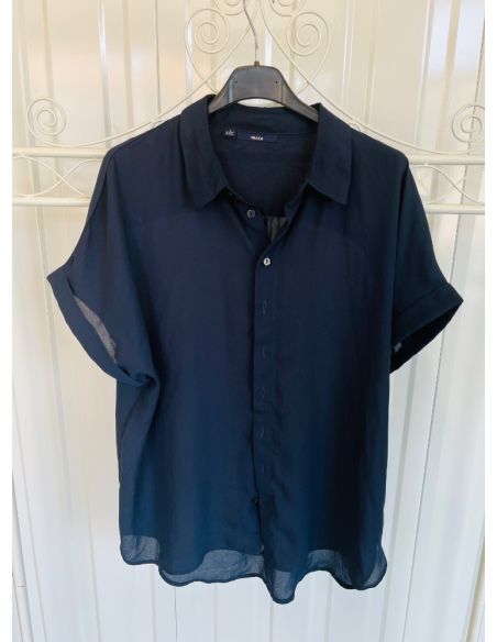 Mango marineblauw overhemd