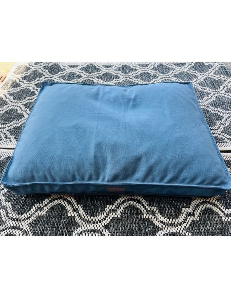 Matelas ouatiné déhoussable QUADRA pour animaux. 70/50CM. Coloris: bleu