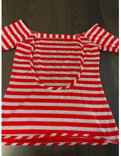 T-shirt rayé rouge et... 2