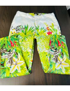 Pantalon floral. Taille M