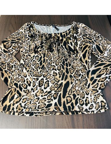 T-shirt à motif léopard. Taille M