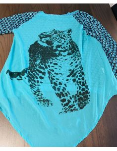 Pull en bleu et noir. Taille M 2