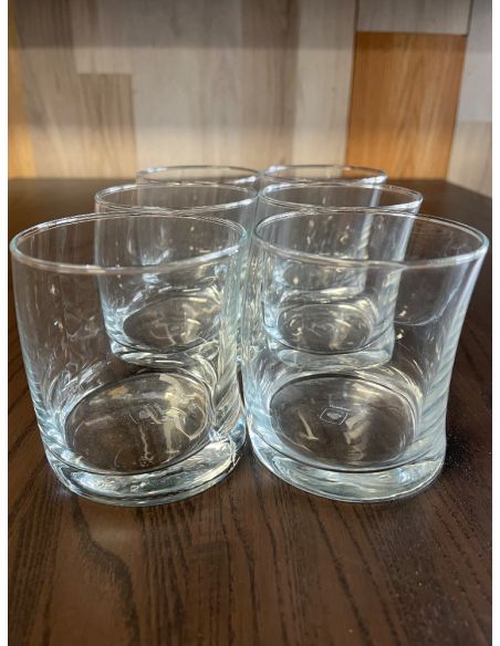 Lot de 6 verres. Leonardo. design ondulé.