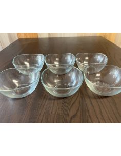 Lot de 6 coupelles en verre...