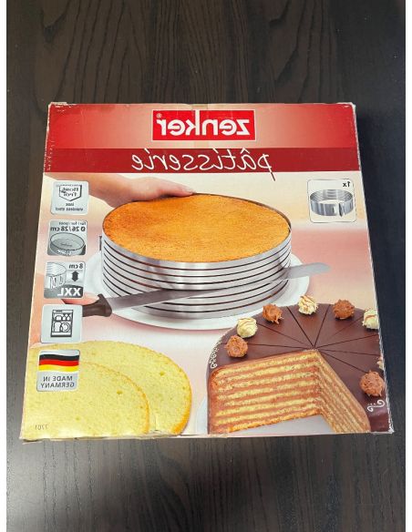 Trancheur réglable à charnière pour gâteaux.